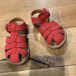 Liewood Red suede toddler sandal